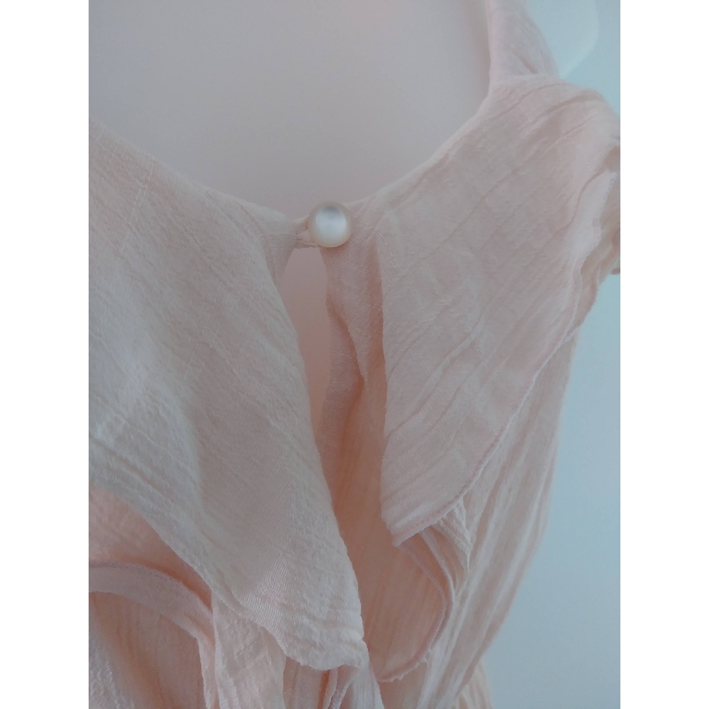💲As U Wish ruffle elastic waist key hole dress xs - Picture 2 of 12